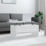 vidaXL Klubska mizica bela 102x50,5x46,5 cm konstruiran les Cene