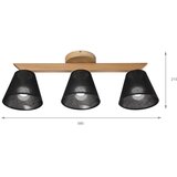  Brilagi - LED Plafonski luster ANTHONY 3xE14/40W/230V hrast/crna | Eponuda.com