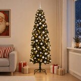  Umjetno usko božićno drvce s kuglicom 180 cm 300 LED lampica | shoptok.hr