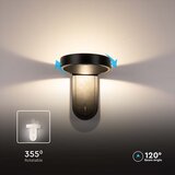  LED zidno svetlo LED/5W/230V 3000K/4000K crno | Eponuda.com