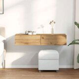 vidaXL Stenska polica s predali artisan hrast 100x36x19 cm inž. les | Shoptok.si