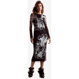 Desigual Haljina crna / bijela | shoptok.hr