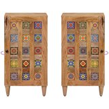  Kreveta s pohranom Prirodna 40 x 33 5 x 75 cm Čvrsto drvo manga - Prirodna | shoptok.hr