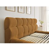 Bobochic Paris Gorčično rumena oblazinjena zakonska postelja s prostorom za shranjevanje z letvenim dnom 160x200 cm Mont Blanc – | Shoptok.si