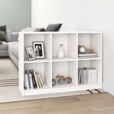 vidaXL Ormarić za knjige bijeli 104 x 33 x 76 cm od masivne borovine | shoptok.hr