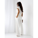 Resti Ecru Livia Palazzo Women's Trousers – Italian style, luxurious fabric | Shoptok.si
