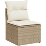  10-dijelni set vrtnih sofa s jastucima bež od poliratana 83 x 62 x 69 cm | Shoptok.si