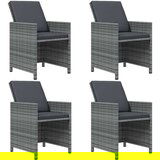 vidaXL 5-dijelni vrtni blagovaonski set od poliratana sivi | shoptok.hr