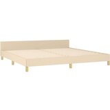  Okvir za krevet s uzglavljem krem 180 x 200 cm od tkanine | shoptok.hr
