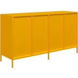 vidaXL Komoda gorčično rumena 135x39x73,5 cm hladno valjano jeklo | Shoptok.si