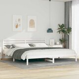  Krevetna konstrukcija Bijelo 180 x 210 cm Čvrsto borovo drvo | shoptok.hr