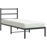  Metalni okvir za krevet s uzglavljem crni 80x200 cm | shoptok.hr