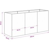  Vrtna saksija Antracit 120 x 40 x 60 cm Čelična vrata | shoptok.hr