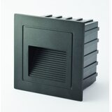 Mitea Lighting M953042 crna 3W 85x85x53mm 4000K zidna led lampa-spoljna ugradna | ePonuda.com