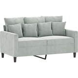  2-dijelni set sofa s jastucima svjetlosivi baršunasti | shoptok.hr