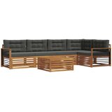  Set vanjskih sofa 6 kom. Prirodna i antracit | shoptok.hr