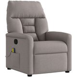 vidaXL Masažni naslanjač taupe blago | Shoptok.si