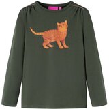  Dječja majica dugih rukava kaki 128 | shoptok.hr
