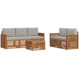  Set vanjskih sofa 6 kom. Prirodna i svjetlosiva | shoptok.hr