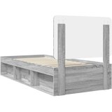  Krevetna konstrukcija s uzglavljem Siva Sonoma 75 x 190 cm | shoptok.hr