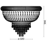 Ideal lux - kristalno stropno svetlo dubai 3xE14/28W/230V prečnik 32 cm hrom | Eponuda.com
