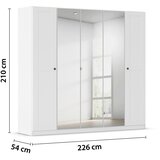 home24 OMARA S KLASIČNIMI VRATI, bela | Shoptok.si