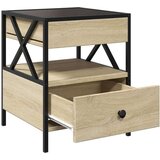 Stolić s beskonačnim LED svjetlima boja hrasta 40 x 40 x 51 cm | shoptok.hr