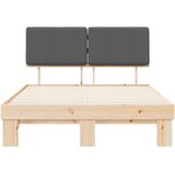  Posteljni okvir z oblazinjenim vzglavjem z vzglavjem Temno siva, (5000101552) | Shoptok.si