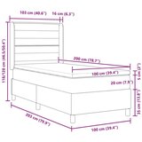 Box Spring krevet s madracem tamnosmeđi 100x200 cm tkanina | shoptok.hr