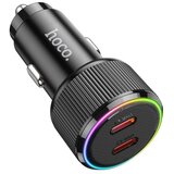  Avtopolnilec Hoco NZ14B 50W 3A 2 x USB-C črn | Shoptok.si