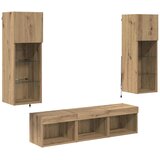 TV zidne jedinice Zidne 5 pcs Crni hrast Konstruirano drvo | Eponuda.ba