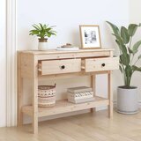  Konzolna mizica 100×35×75 trdna borovina, (20818235) | Shoptok.si