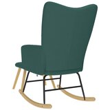  Stolica za ljuljanje s osloncem za noge od tkanine tamnozeleno | shoptok.hr