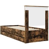  Krevetna konstrukcija s ladicama Dimljeni hrast 75 x 190 cm Smeđa 200 x 78 x 100 cm | Shoptok.si