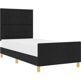  Crni Fabrčni Krevet Sa Okvirom 90x190 cm | shoptok.hr