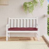  Jastuk za vrtnu klupu crvena boja vina 120x50x7 cm od tkanine | shoptok.hr