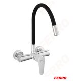 Ferro Zidna slavina za sudoperu/lavabo sa gornjim fleksibilnim izlivom BAG5UFB | ePonuda.com