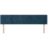  Uzglavlje s ušima tamnoplavo 163x16x78/88 cm baršunasto | shoptok.hr