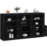 vidaXL Komoda s LED svjetlima crna 181 5x37x100 cm | shoptok.hr