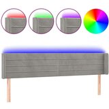  Uzglavlje svjetlosivo 203x16x78/88 cm baršunasto | shoptok.hr