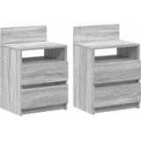 vidaXL Nočne omarice z 2 predaloma 2 kosa siva sonoma 40x33x60 cm | Shoptok.si