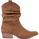 Shelvt Brown women's ankle boots with a classic cut Cijene