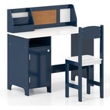 Costway Komplet otroške pisalne mize s stolom, (5000352545) u