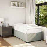 Maison Chic Posteljni okvir - Enojna postelja - Postelja za odrasle brez vzmetnice svetlo siv 80x200 cm žamet-J7545, (21771343) | Shoptok.si