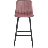  Set 2 POZZA barske stolice - Tamno Ružičasti Baršun / Crne Noge | shoptok.hr