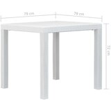  Vrtni stol bijeli 79 x 79 x 72 cm plastika s izgledom ratana | shoptok.hr