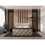 CARRYHOME POSTELJA Z VZMETNICO 140 cm x 200 cm , tekstil rjavosiva | Shoptok.si