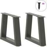  Noge za klub stolić V-oblika 2 kom antracit 30 x (30-31,3) cm čelik | Eponuda.com
