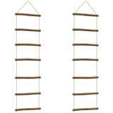  Zidni ukrasi u obliku ljestava 2 kom 30x100 cm prirodne grane | shoptok.hr