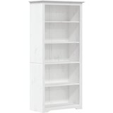 Maison Chic Knjižna omara - Knjižni regal BODO bela 82x40x173 cm trdna borovina 5 polic, (21725474) | Shoptok.si